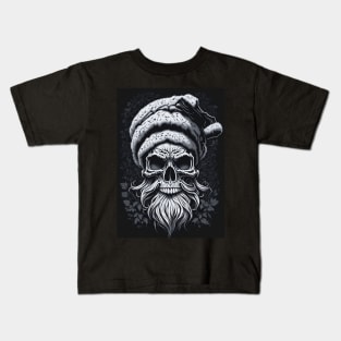 Santa black and white head Kids T-Shirt